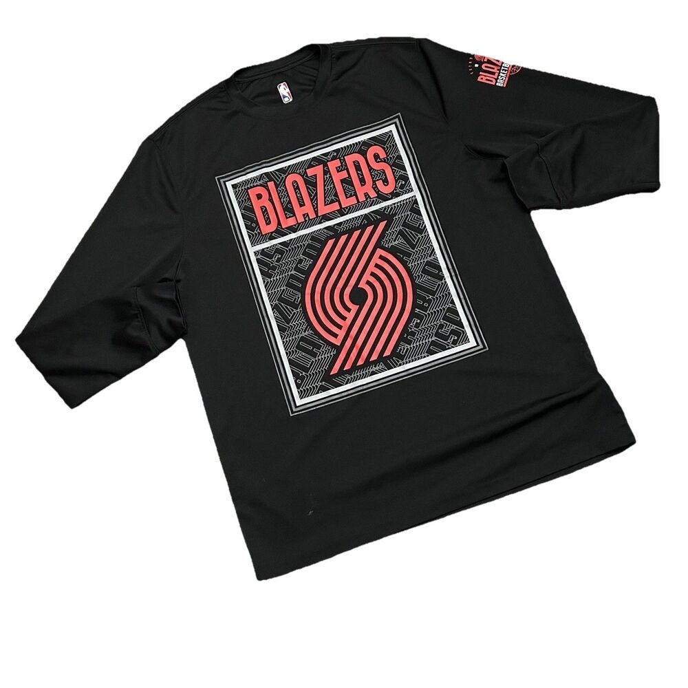 Portland Trail Blazers Basketball NBA Apparel Long Sleeve Shirt Mens Size Medium
